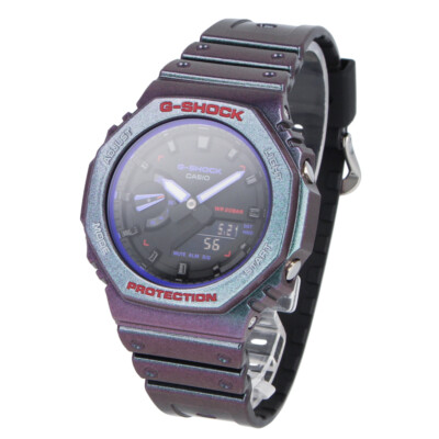 未使用 CASIO G-SHOCK GA-2100AH-6AJF CASIO G-SHOCK GA-2100AH-6AJF Limited Men Watch Purple Resin