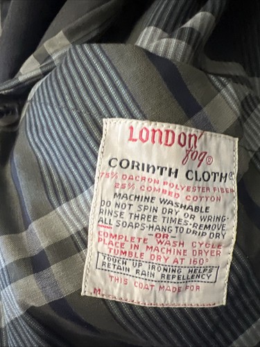Gabardina de tela London Fog Corinth impermeable gris mediano - Imagen 3 de 3