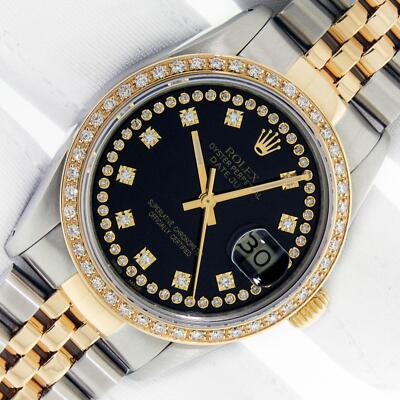 rolex datejust 36 white gold diamond bezel