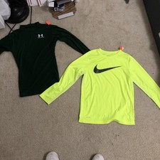 nike green compression shirt