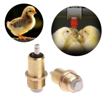 5 X Poultry Chicken Rabbit Automatic Water Drinking Screw Type