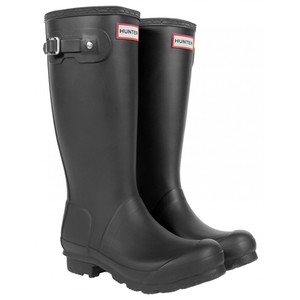 big kid hunter rain boots black