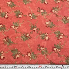 Paris Flea Market by 3 Sisters Moda Floral Paisley Pink Cotton by the HALF YARD
