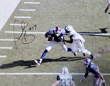 PLAXICO BURRESS Signed AUTO 8.5x11 Color Photo NFL COA New York Giants