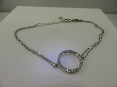 E363   Kurshuni Armband mit Zirkonia Top Zustand aus 925 Silber   