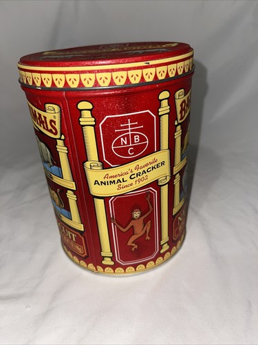 Vintage OLD Logo Barnum Bailey Animal Biscuit Crackers Tin Container 2002 Caged - Picture 2 of 8