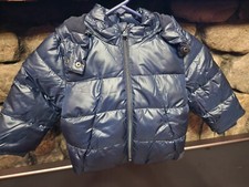 NEW With Tag 88 GAP Toddler Blue Recycled Shine Hooded Puffer Jacket - Size 2T