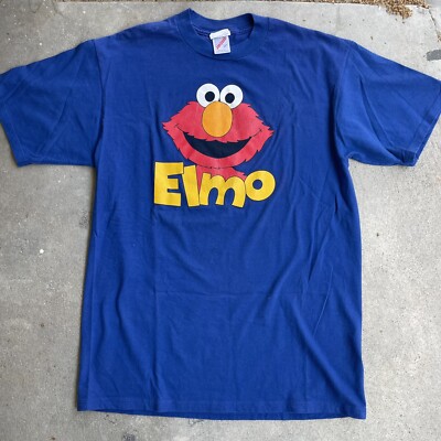 Vintage Elmo Sesame Street T Shirt Jerzees 80s 90s Cartoon