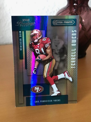 2004 Prestige Xtra Points Green 49ers No.126 Terrell Owens /25 Prestige Playoffs - Picture 3 of 5