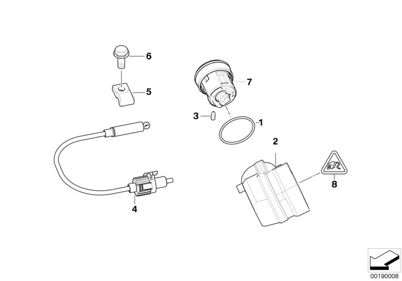 BMW Genuine Ignition Switch Fits E46 E39 E38 E83 E83 LCI E53 E85 E86 61326901961