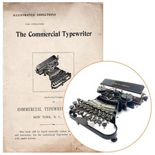 Commercial No. 5 Typewriter Instruction Manual Repro User Antique Visible Vtg thumbnail