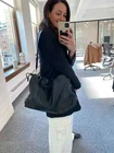 BNWT COS Cavatelli Clutch Pouch Black Leather Bottega Shoulder Bag Handbag