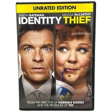 Identity Thief DVD Unrated Ed Theatrical Version Jason Bateman Melissa McCarthy