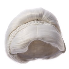 Set of 3 Antina's White Mrs. Santa/Granny 11" Doll Wigs