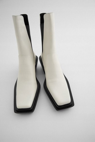 zara white booties