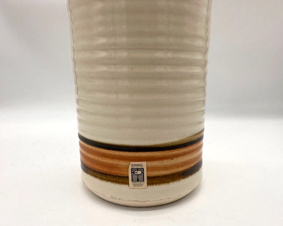 VTG HTF Evangel Pottery Handmade 11'' Ceramic Knife Block Albuquerque New Mexico - Image 4 of 4