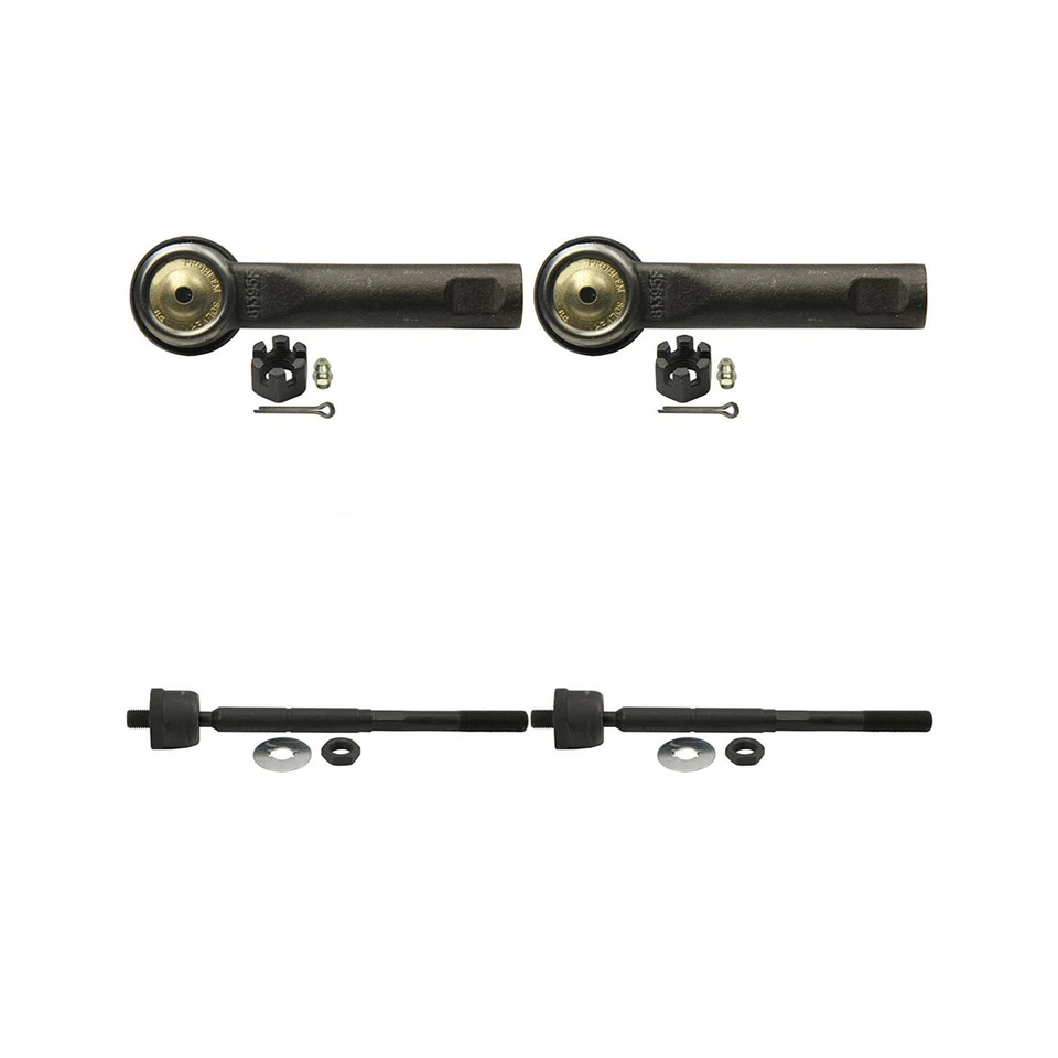 Extremos de varilla de dirección interior y exterior 4 piezas para Toyota Tacoma 2005-2014 (tracción trasera) Foto 2 de 4