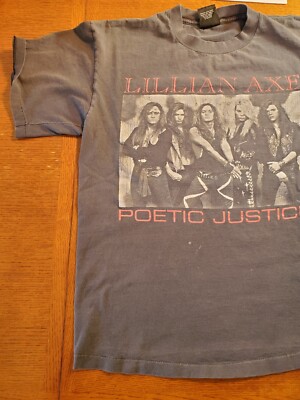 1992 Lillian Axe Poetic Justice Kiss My Axe Black XL Giant TeeJays