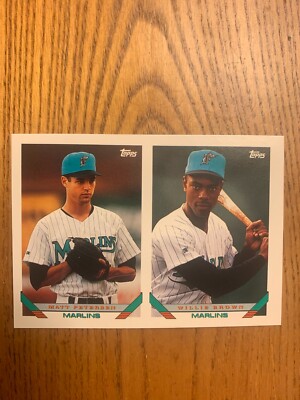 1993 Topps Baseball Card Florida Marlins Matt Petersen Willie Brown 