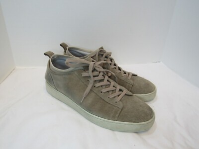 Aquatalia Men's Tan Beige Suede Sneakers Causal Shoes Size