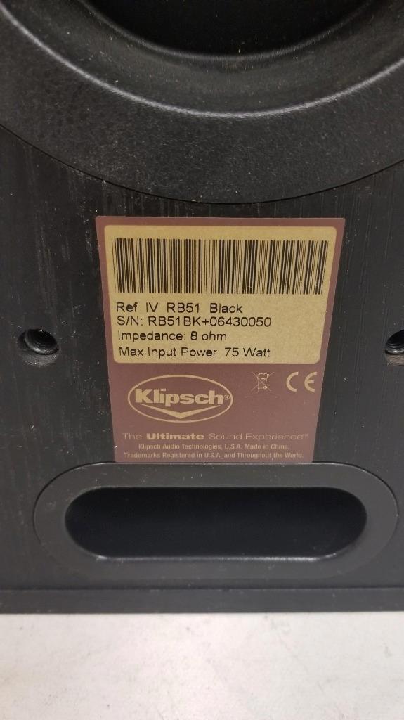 Klipsch RB51 REF IV Home Stereo Bookshelf Speaker | eBay Klipsch RB51 REF IV Home Stereo Bookshelf Speaker | eBay