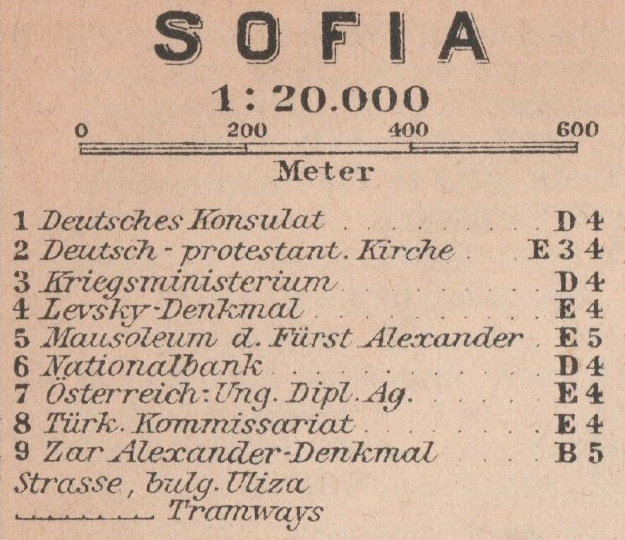 SOFIA София   Original city plan map  1905 BULGARIA - Image 2 of 4