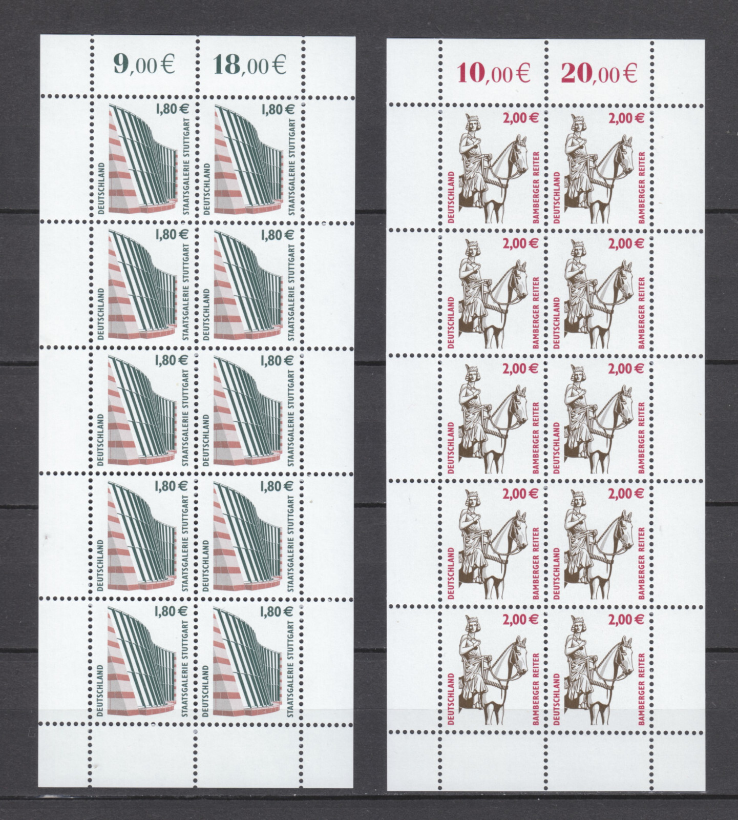 BUND 2313 + 2314 "SEHENSWÜRDIGKEITEN XXXIV" - IM ZEHNERBOGEN **