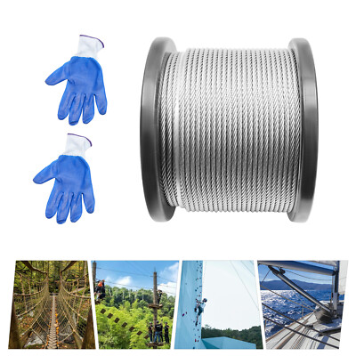 1/4 inch Stainless Steel Cable 300FT T304 7x19 Steel Wire Rope Aircraft Cable