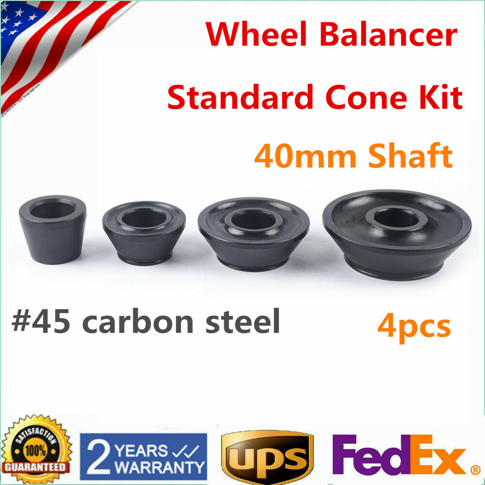 4Pcs Wheel Tire Balancer Taper Cone Balancing Machine Accessories 40mm Shaft