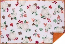 Kitchen Microfiber Printed Dish Drying Mat 15"x20" FALL, PUMPKINS ACORNS, MI
