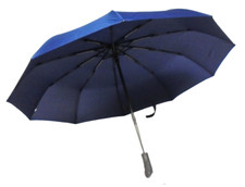 Garmar Windproof 10-RIB 40" Compact Travel Umbrella W/Auto Open/Close Navy Blue