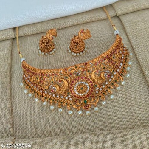 Temple Choker Necklace Jewellery Set 