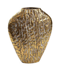 VASO PORTA FIORI METALLO BOTTIGLIA ANFORA ORO CLASSICO MODERNO EVENTI 35*28*10cm