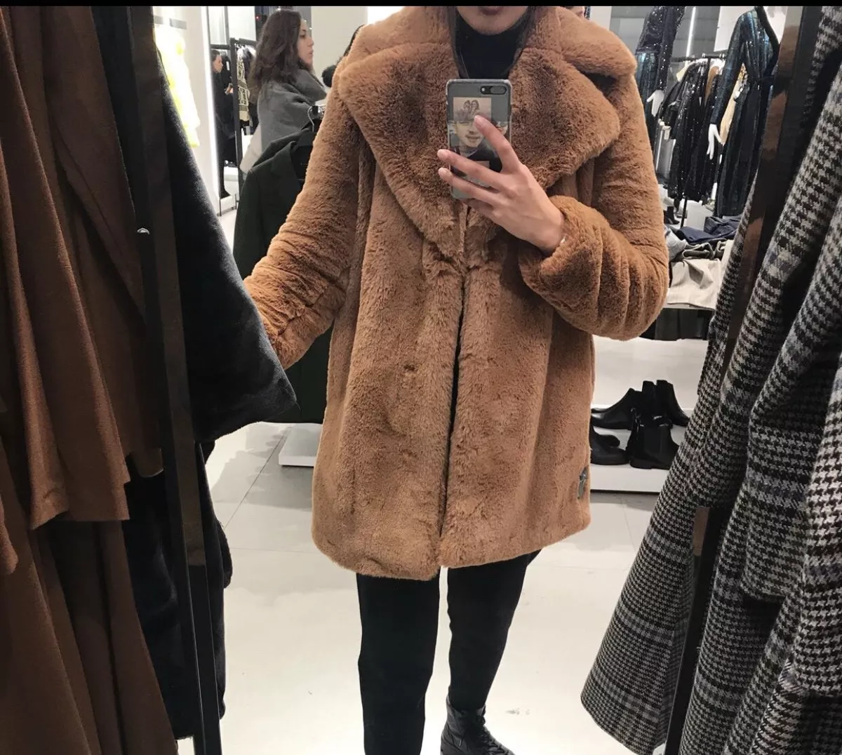 manteau zara fourrure