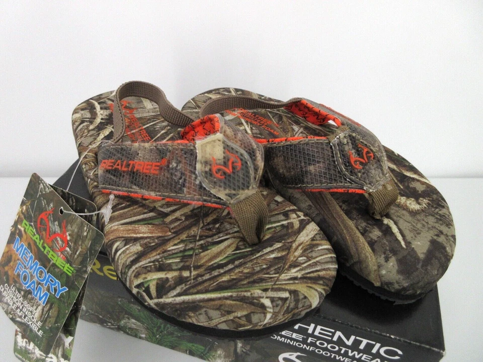 REALTREE OUTFITTERS SANDALS Toddler Boy Size 10 Memory Foam CAMOFLAGE New In Box - Image 4 of 4