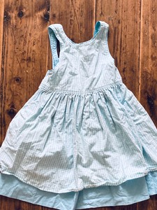 blue gingham baby dress