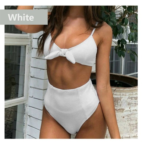 Women 2pcs Swimwear Bandage Bra Thong Bikini Set Push-up Padded Bathing Swimsuit - Picture 50 of 77