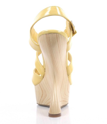 Slingback Gladiator Platform Pump 3 colori punta aperta donna 6"" tacchi alti funky - Foto 7 di 22