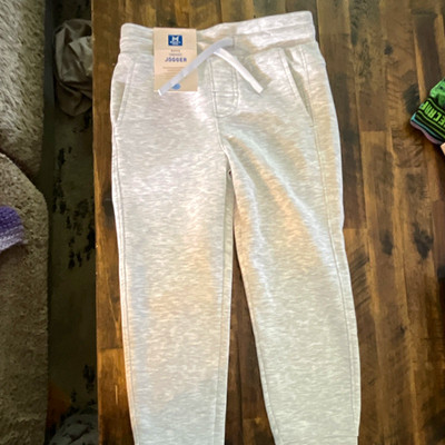 Member's Mark Boys Gray Sandwash Jogger Pants Drawstring Moisture Wicking