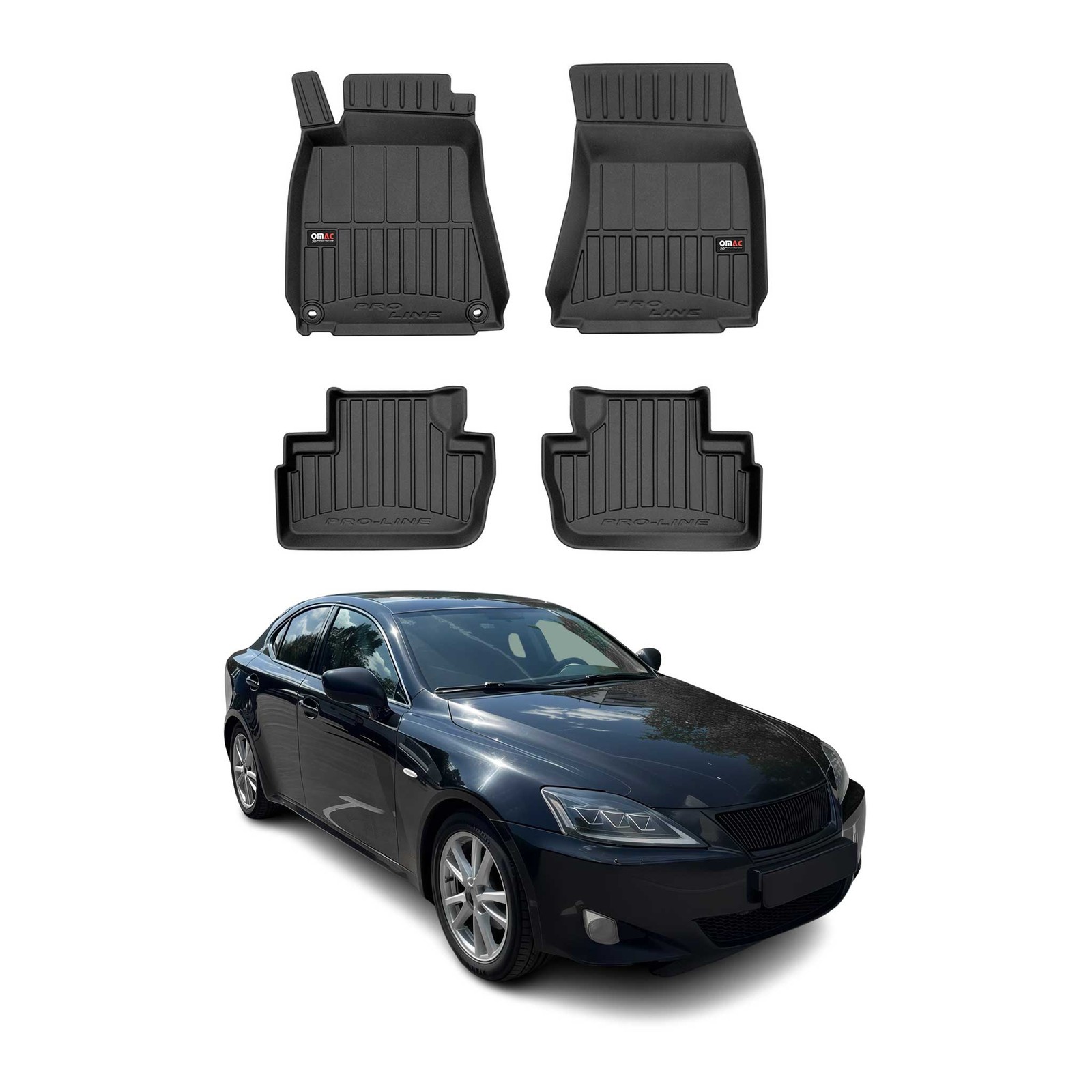Tapis de sol Lexus IS en caoutchouc OMAC étanche pour affronter la pluie et la boue en hiver