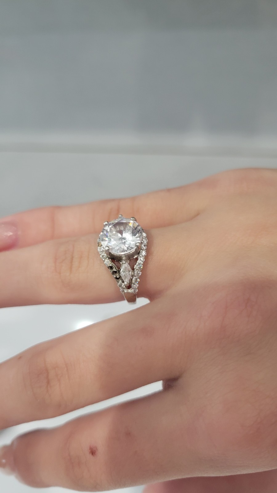 Moissanite Solitaire Ring  Lab Created Starling S… - image 2