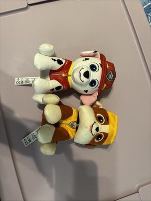 TY Beanie 7'' Paw Patrol MARSHALL Dalmation Plush Stuffed Fire Dog Lot Of 2