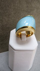 Vhernier Milanese Turquoise 18k Gold Ring, Bold Smooth Dome Design size 8 Signed — photo 1