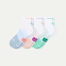 Bombas Women's Run Quarter Sock 3-Pack Large