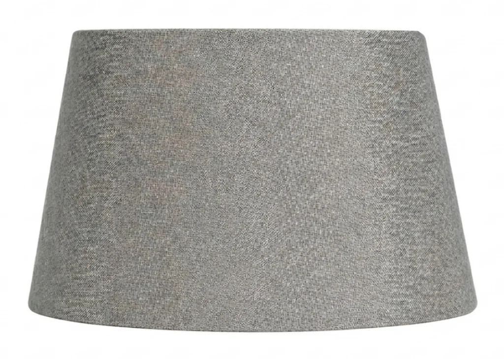 Lampshade Grey 12"" Earl Linen Tapered Drum 300mm Oaks Lighting L901/12 EG