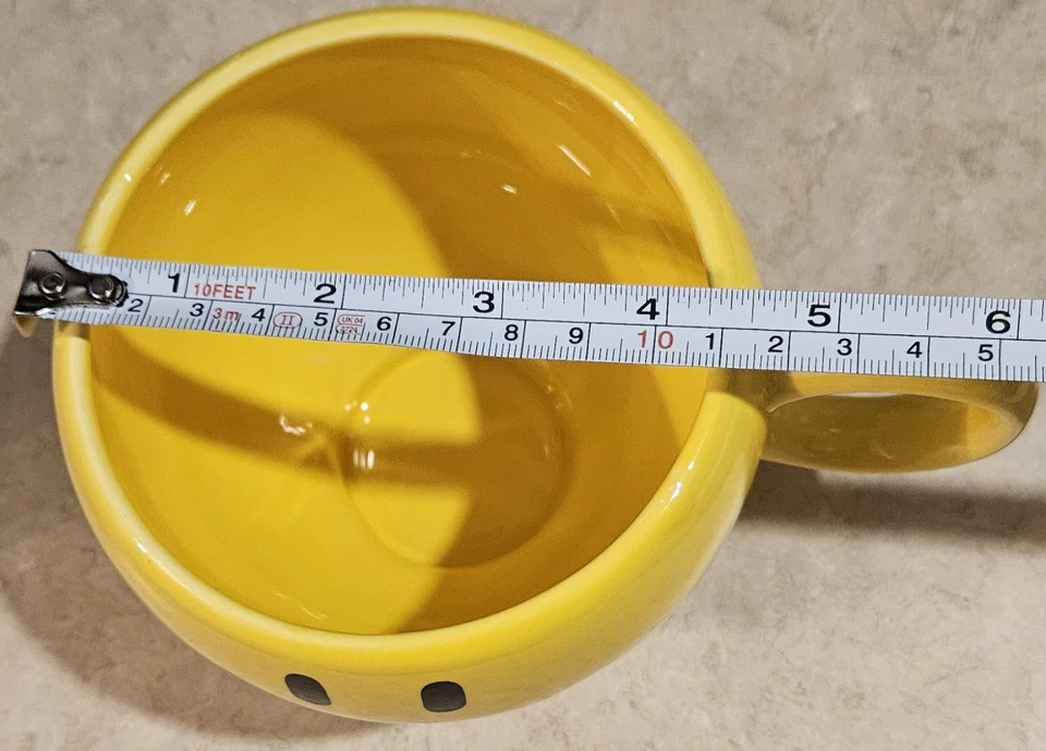 Taza grande cara sonriente Teleflora taza de café o taza de té de cerámica amarilla 20 OZ Foto 4 de 4