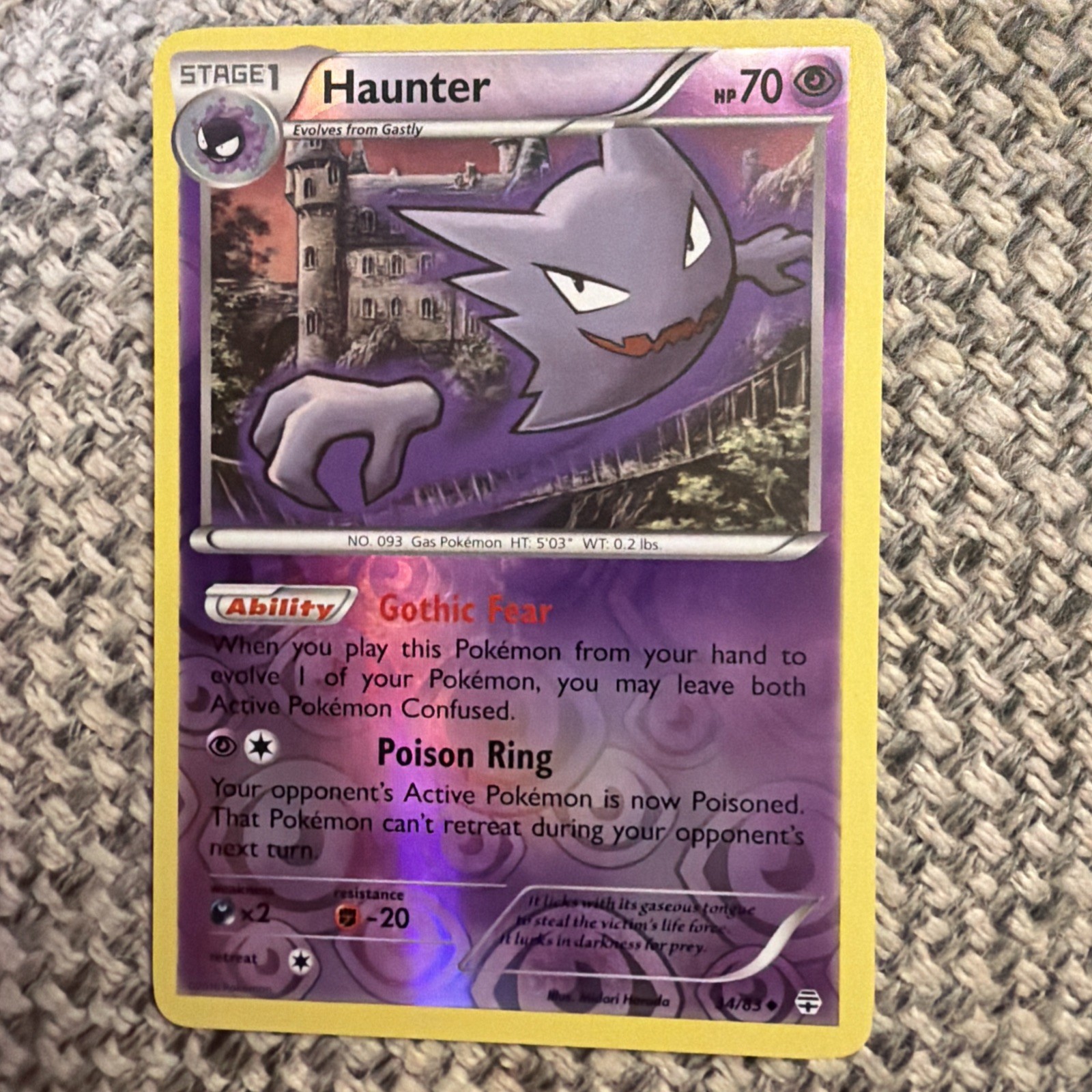 Pokemon TCG - Haunter 34/83 Generations Reverse Holo - 