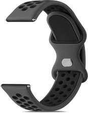 Silikon Armband 22mm Zweifarbig Atmungsaktiv Herren Damen