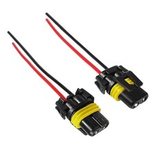 2 PCS Wiring Harness Headlight Plug, 9005 9006 9012 HB3 HB4 Female Adapters