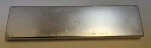 Caja de 3 secciones vintage de aluminio y latón KENSINGTON con tapa 11,75" X 3" - ¡¡Preciosa!!! - Imagen 10 de 11